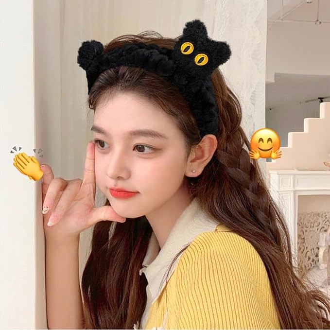 Funny Cat Headband for Women, Cute Animal Duck Frog Dinosaur Snail Kawaii Spa by IQUQIXL