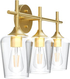 Ralbay Gold Bathroom Vanity Light 3-Lights Vintage Gold Vanity Lights Wall - Image 7