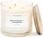 Calyan Wax Co. Mahogany & Cashmere 3 Wick Scented Candle by CalyanWaxCo