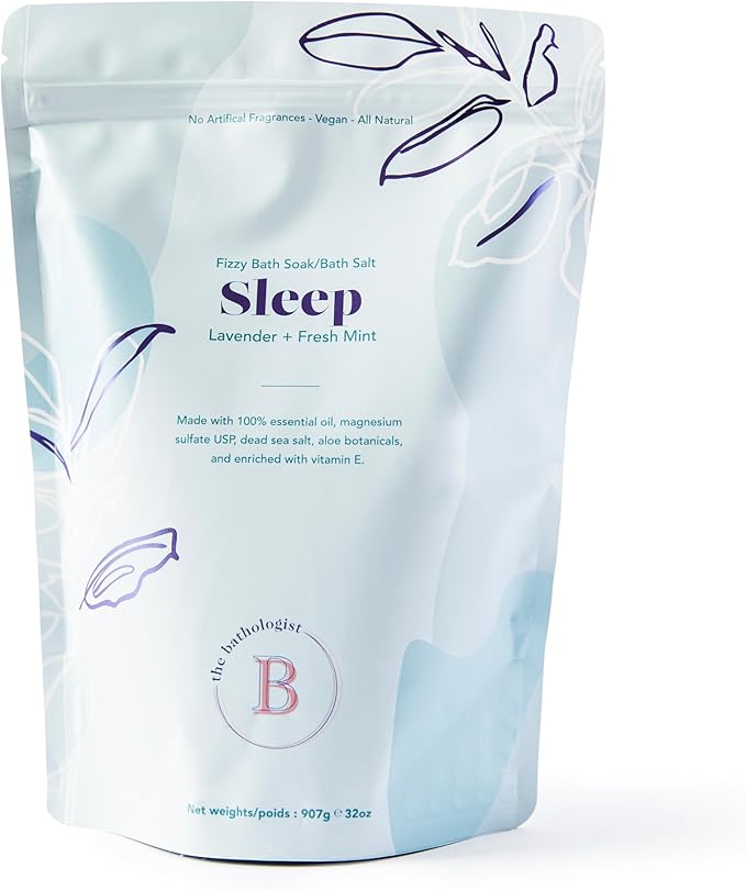 The Bathologist Sleep Fizzy, Lavender & Fresh Mint Bath Soak, Made by Bathorium