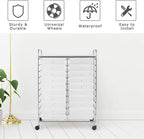 Giantex Storage Drawer Carts, 20-Drawer Organizer, Utility Cart on Wheels - Image 5