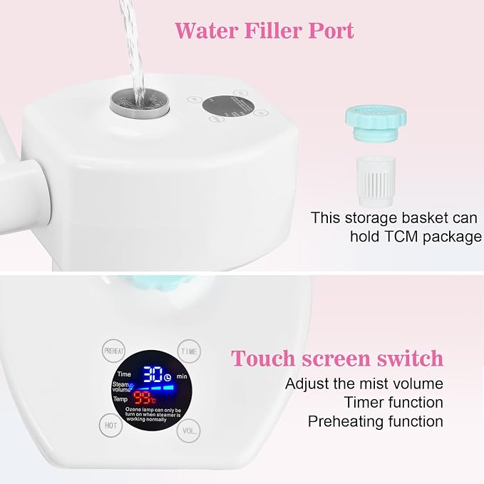 Professional Facial Steamer, Ionic Face Steamer Esthetician Vaporizador - Image 2