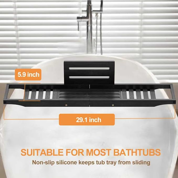 Bathtub Tray Caddy Black - Image 2