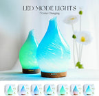 Porseme 280ml Essential Oil Diffuser Glass Color Changing Aroma Air Diffusers - Image 2