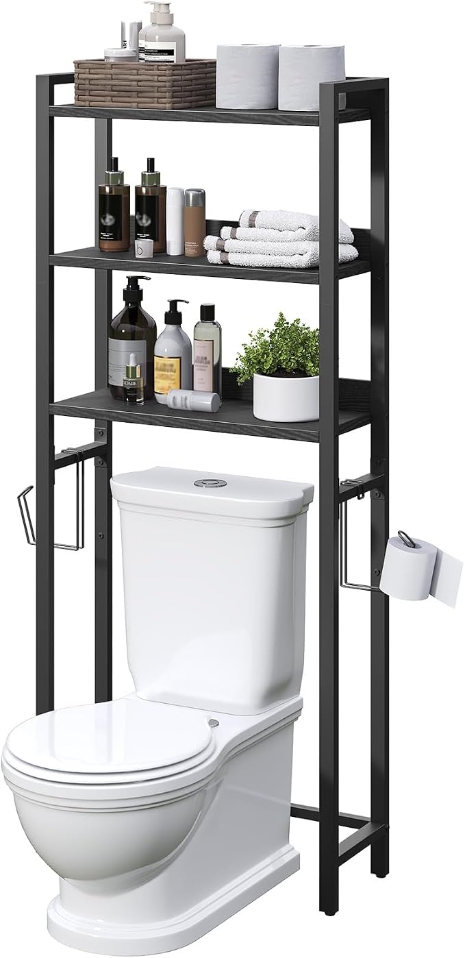 MAHANCRIS Over The Toilet Storage Rack, 3 Tier Bathroom Organizer Over Toilet - Image 9