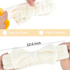 Ondder Spa Headband for Washing Face 8 Pack Beige Skincare Headbands for Women - Image 5