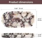 Natural Marble Tray Oval, Bathroom Vanity Tray - Image 2
