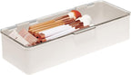 mDesign Long Plastic Cosmetic Storage Organizer Box Containers, Hinged Lid - Image 6