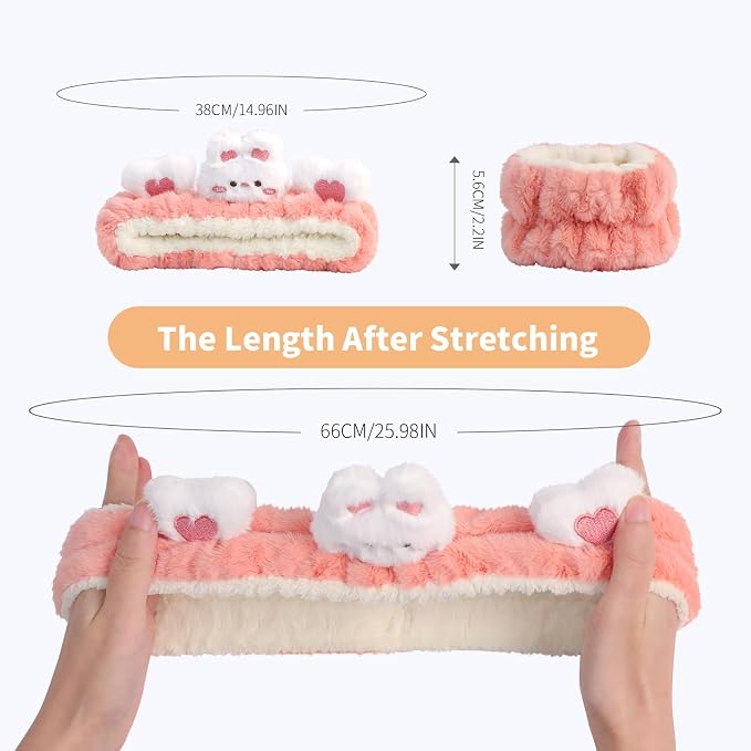 PERFECTSIGHT Kawaii Headband for Spa, Washing Face, Party - Image 5