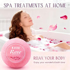 GETT Rose Bath Bombs 2 Pack, Individually Wrapped Bath Bomb Gift Set - Image 6