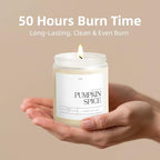 Pumpkin Spice Fall Candles for Home Scented, Natural Soy Wax Aromatherapy Non - Image 4