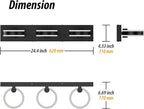 LED Bathroom Light Fixtures, 24inch Black Vanity Lights, Modern 3 Light Acrylic - Image 7