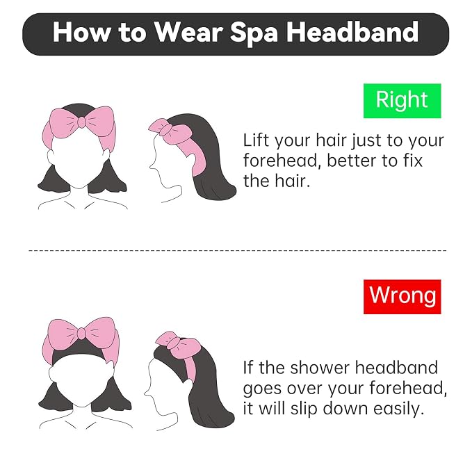 Ondder Spa Headband for Washing Face 8 Pack Aossrted Skincare Headbands for - Image 6