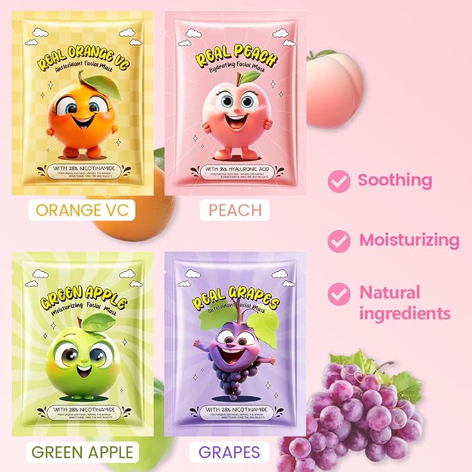 Kaely 40 Pack Bulk Face Masks for Kids, Kids Face Mask Spa Day Kit Supplies - Image 3