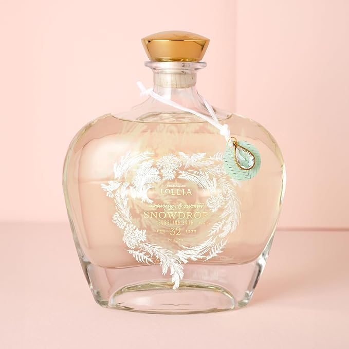 Lollia Snowdrop Bubble Bath, 22 fl oz, 650 ml, Winterberry & Cashmere Fragrance - Image 4