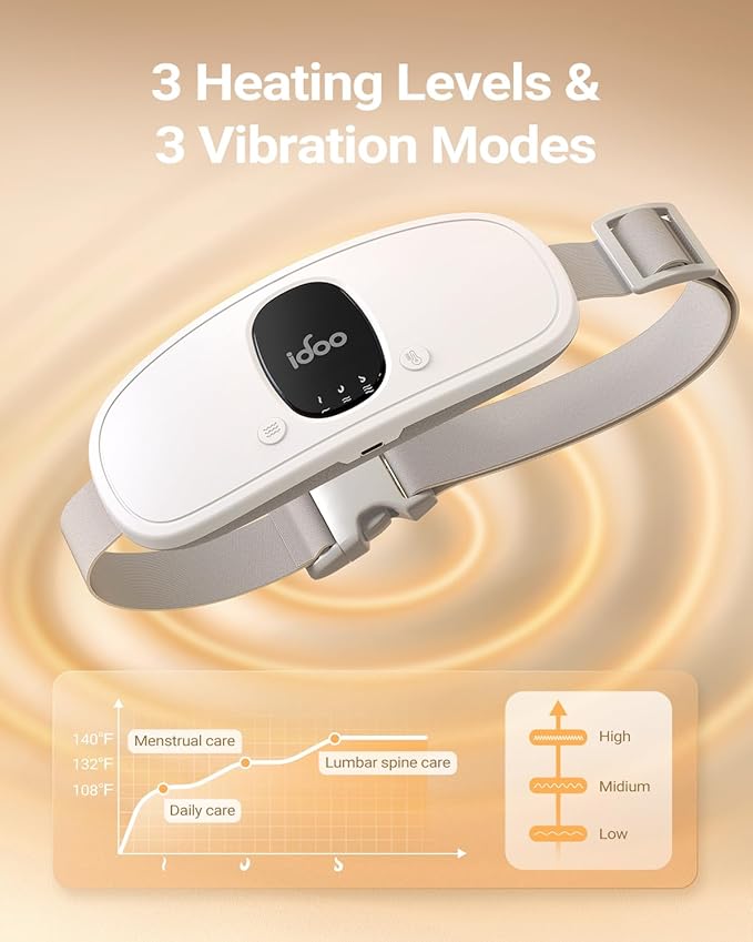 iDOO Portable Heating Pad for Period Cramps, FSA Eligible Item, Gifts for Women - Image 3