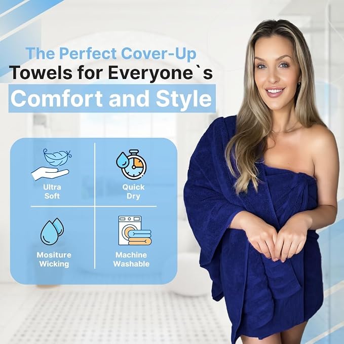 Infinitee Xclusives 100% Cotton Luxury Bath Towels Set of 2 - Image 4