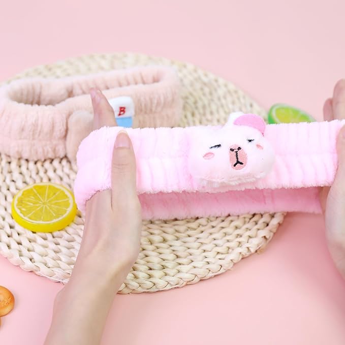 Spa Headband for Washing Face, 2 Pack Cute Halloween Hair Band for Shower Yoga - Image 6