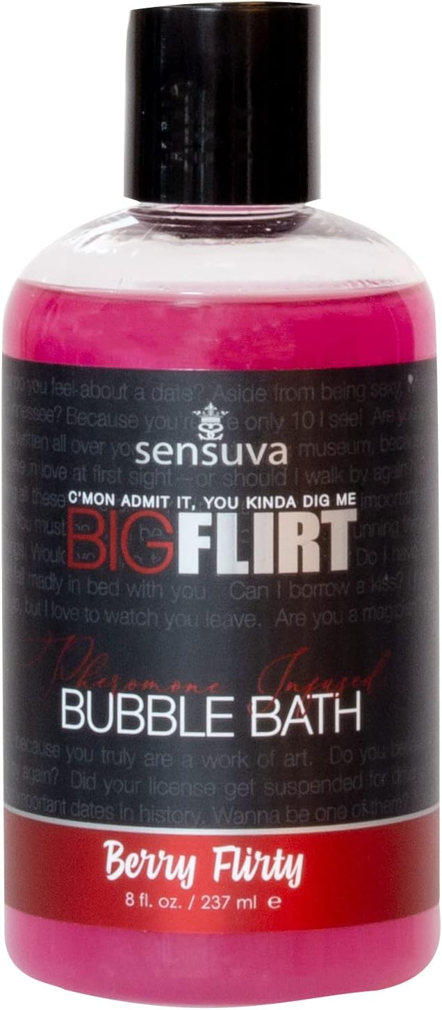 Big Flirt Pheromone Bubble Bath | Berry Flirty | 8 fl.oz. by Sensuva