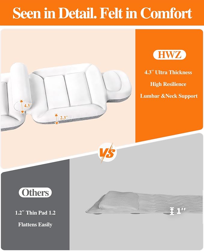 Full Body Bath Pillow for Bathtub, Thick Luxury Bathtub Cushion - Image 5