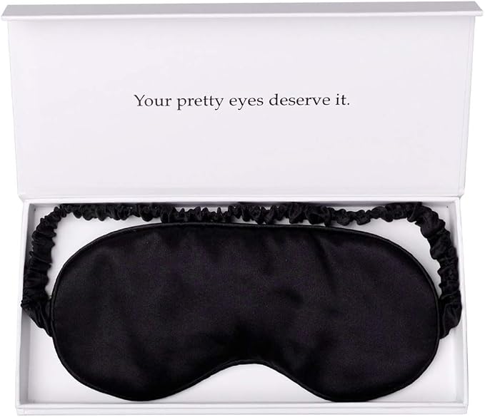 Silk Sleep Mask Light Blocking Luxury 100% Mulberry 19mm Silk Eye Mask Eye by YanserSelection