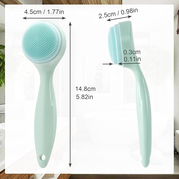 HINZIC 2 Pack Silicone Manual Facial Cleansing Brush, Skin Friendly Waterproof - Image 2