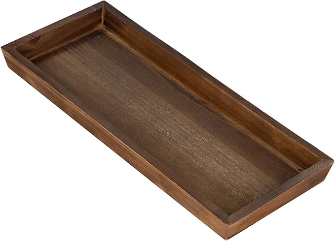 MAONAME Bathroom Vanity Tray, Rustic Long Narrow Tray, Rectangle Farmhouse Wood by MAONAME