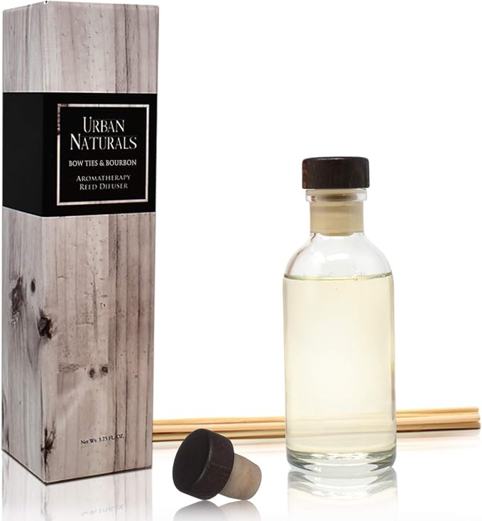 Urban Naturals Bowties & Bourbon Reed Diffuser Gift Set | Dark Oak, Bergamot & - Image 2