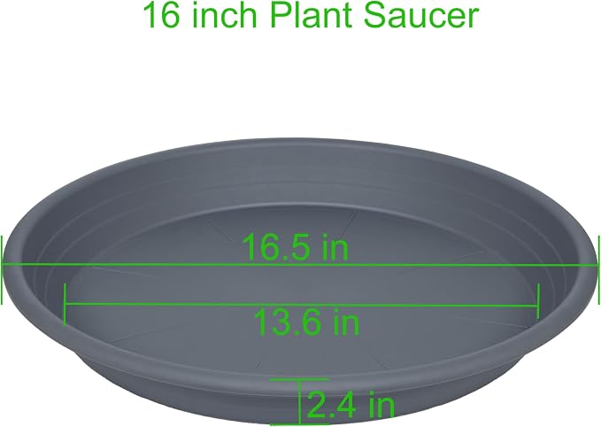 4 Pack of 16 inch Plant Saucer, Large Plant Tray, Heavy Sturdy Plant Drainage - Image 2