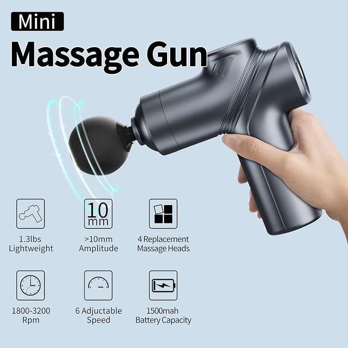 LEERCON Massage Gun Deep Tissue, Silent Brushless Motor and Portable Massage Gun - Image 7