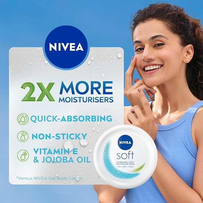 NIVEA Soft Light Moisturising Cream - Image 3