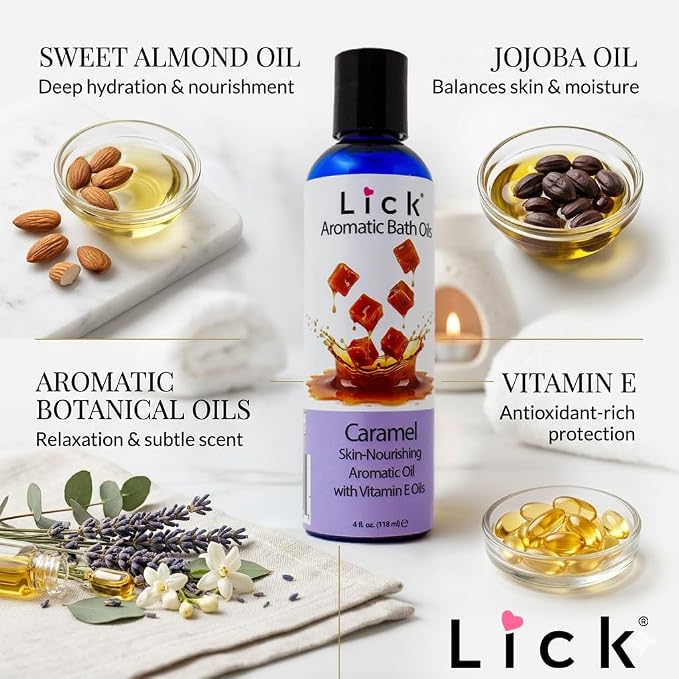Lick Caramel Aromatic Bath Oil - Image 4