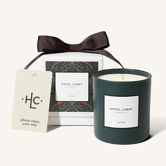 Hotel Lobby Aspen Candle – Luxury Hand-Poured 9.75oz Soy Wax by HotelLobbyCandle