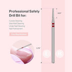 MelodySusie 1.8mm Round Tapered Cuticle Clean Nail Drill Bit 3/32'', - Image 5