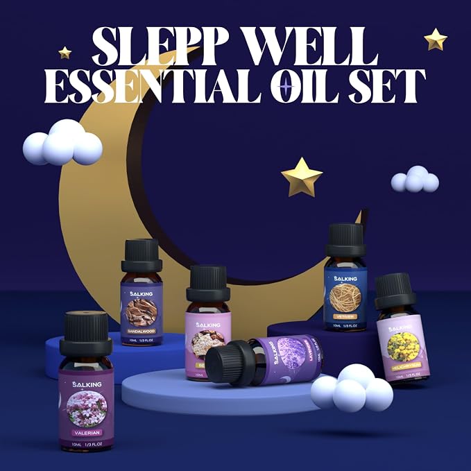 SALKING Sleep Essential Oils Set, Pure and Natural Essential Oils, Fragrance - Image 2