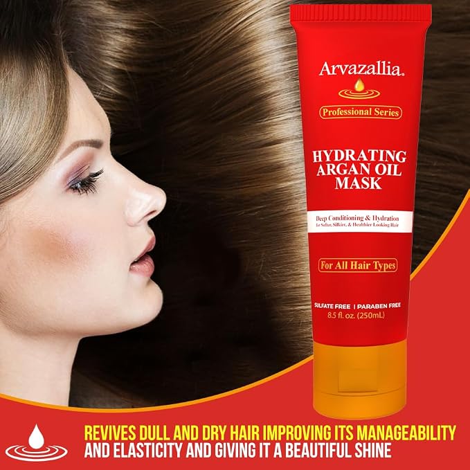 Arvazallia Hydrating Argan Oil Hair Mask and Deep Conditioner - Image 4