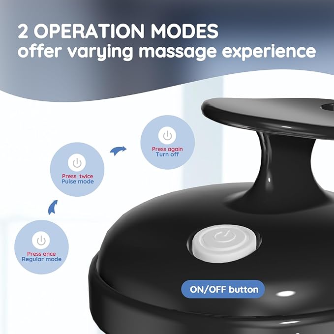 Electric Handheld Hair Massager, Cordless Hair Scalp Massager Portable Head - Image 2