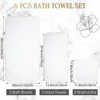 Peryiter Oversized Bath Towels Set of 6 - Image 2