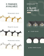 Bathroom Light Fixtures, 4 Light Matte Black Vanity Light, 26 Inch Modern Wall - Image 7