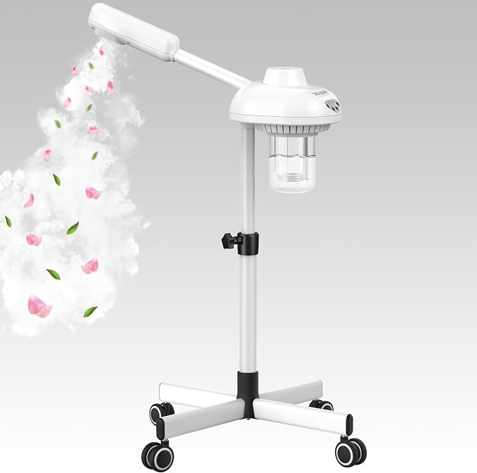 TASALON Professional Facial Steamer on Wheels, Hot Ozone Face Steamer by TASALON