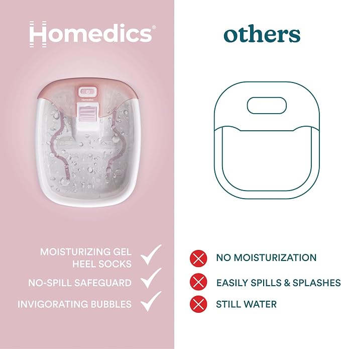 Homedics Bubble Bliss Deluxe Footbath Gift Set – Maintain Heat Foot Spa - Image 7