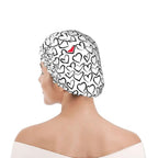 Love Hearts Shower Cap For Women Reusable Waterproof Double Layers Bath Cap - Image 7