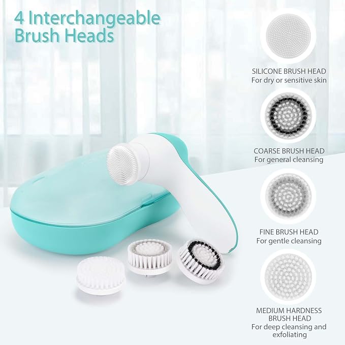 Rechargeable Facial Cleansing Spin Brush Set - Image 2