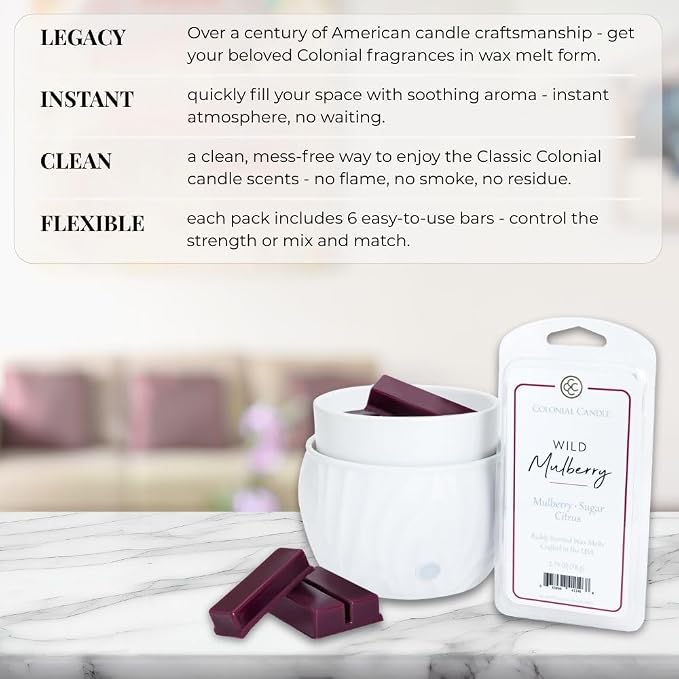 Colonial Candle Wild Mulberry Wax Melts, Wax Melt Warmer Cubes, Long Lasting - Image 5