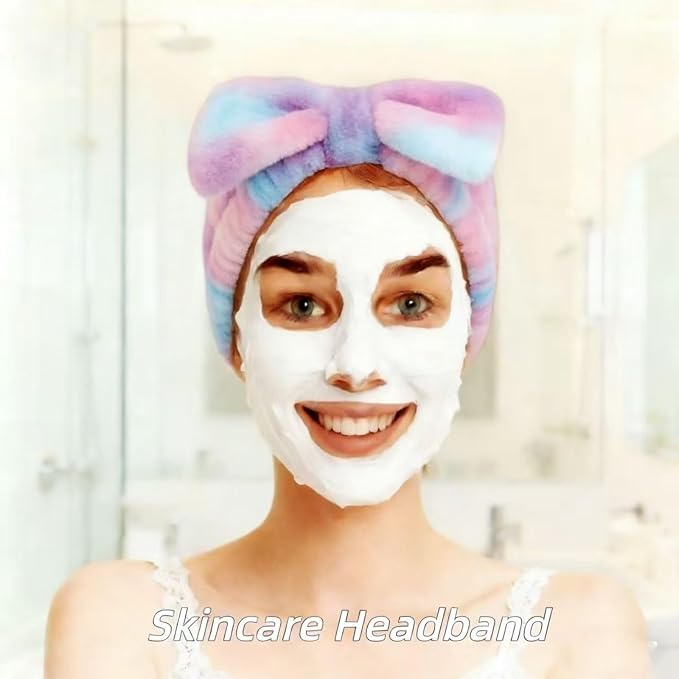 7 Pcs Spa Set, Facial Headband and Wristband Set, Skincare Accessories - Image 4
