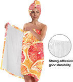 Citrus Print Bath Wrap and Hair Drying Towel Set – Microfiber Quick Dry Shower - Image 4