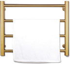 XBVV Gold Heated Towel Rack for Bathroom, Wall Mounted Bath Towel Warmer - Image 7