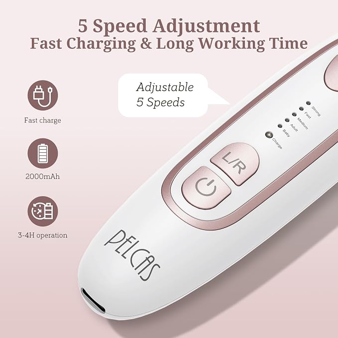 PELCAS Electric Nail File, 5 Speeds Nail Grinder - Image 7