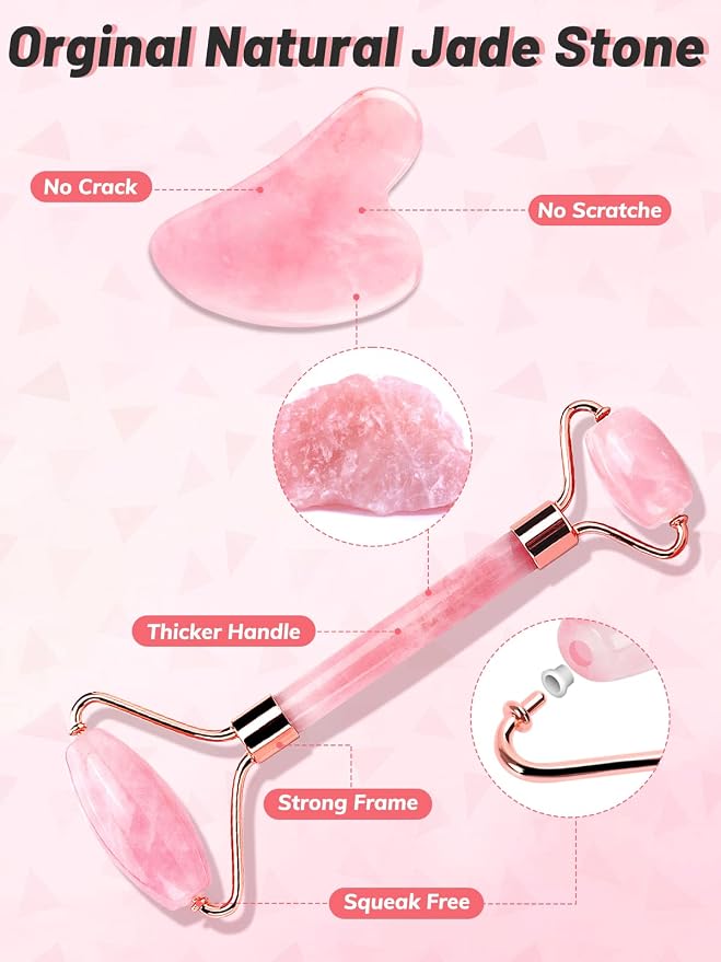 Deciniee Gua Sha Face Roller Tools: Jade Roller Facial Tools - Image 2