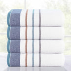 CASA COPENHAGEN White Bay 4Pcs 100% Egyptian Cotton Designer Hand Towels Gift - Image 3